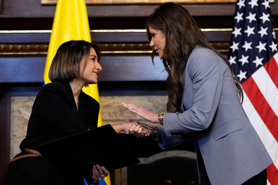 US will deploy biometric capabilities with Colombia, Noem says