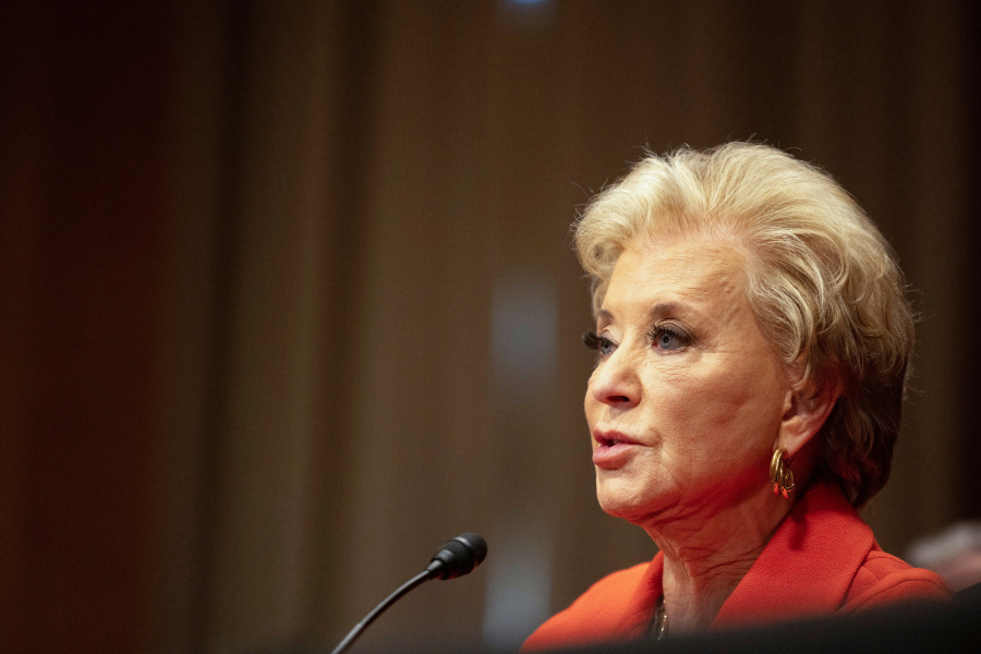 US education secretary says she is on final mission to end bureaucracy