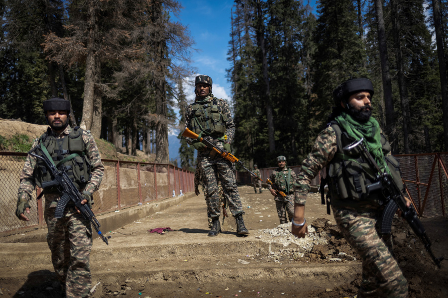 Indian army chief in Kashmir as rising tensions with Pakistan spook markets