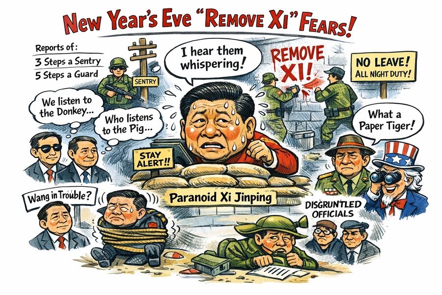 On New Year’s Eve, “Removing Xi” Beijing Officialdom Engages in Private Criticism of the Central Leadership, Calling Xi “All Bluster”