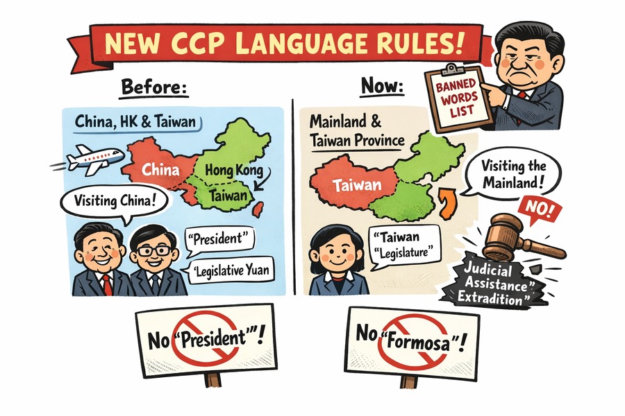 CCP Issues Banned Terms: “Cross-Strait and Three Regions,” “China–Taiwan” No Longer Allowed