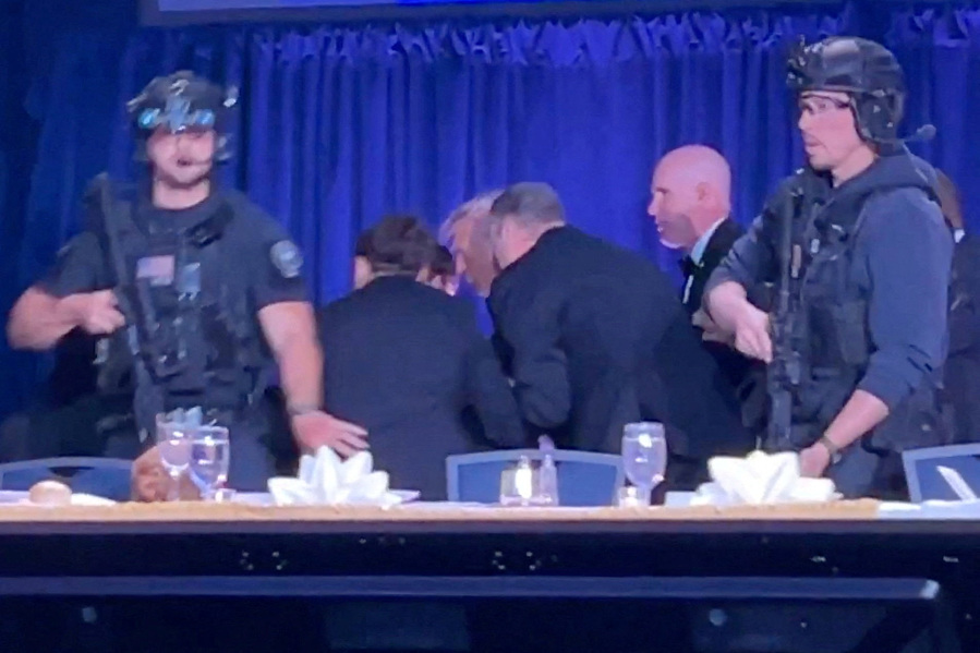 Trump safe after being rushed from White House correspondents dinner, shooter in custody