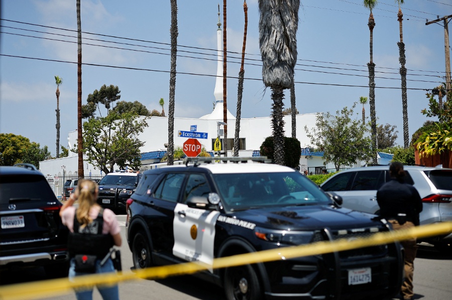 ‘Anti-Islamic writings’ found in car of California mosque shooting suspects, official says