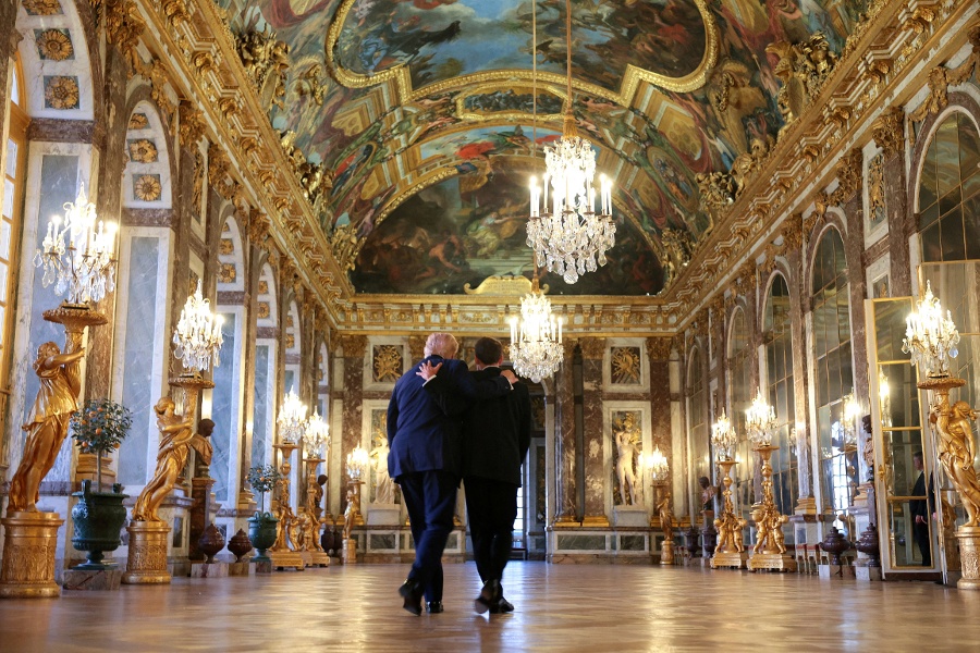 France s Macron hosts Trump at Versailles Palace