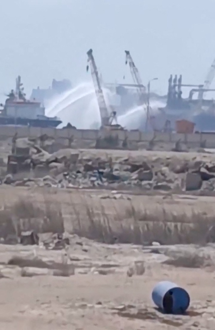 Drone hits gas storage tanker at Egypt s Mediterranean port, Ambrey reports